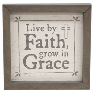 Live By Faith Framed Sign