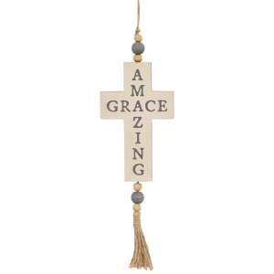 Amazing Grace Beaded Cross Ornament #37076