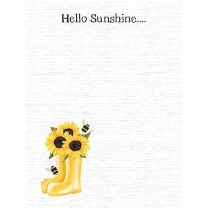 Hello Sunshine Boots Mini Notepad 55047