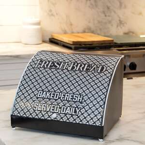 Embossed Bread Box Black 60415