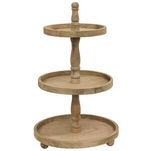 Distressed Three-Tiered Wooden Tray #65163