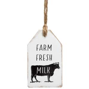 Farm Fresh Milk Wood Tag
