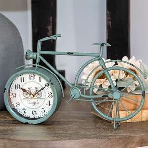 Farmhouse Blue Bicycle Clock 75029;