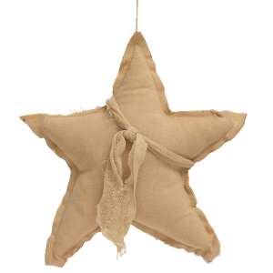 Tan Fabric Star Ornament #CS38547