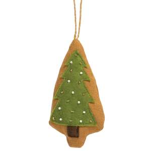 Beaded Tree Fabric Ornament #CS38680