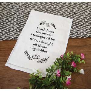 When I Bought These Vegetables Dish Towel 28091;