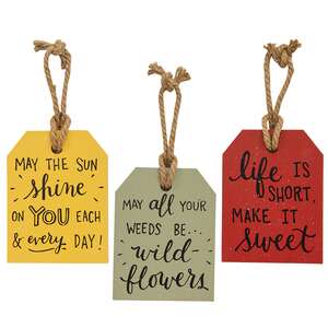 Life Is Short Wooden Tag, 3 Asstd.
