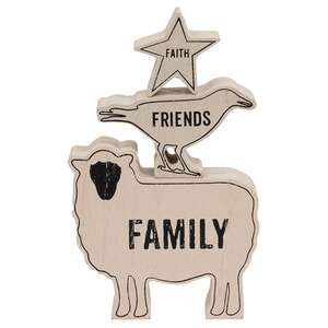 3 Set, Faith, Family, Friends Animals Stacking Blocks