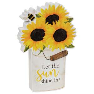 Let the Sunshine In Sunflower Bucket Chunky Sitter #36844