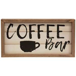 Coffee Bar Shiplap Look Framed Sign #36887v