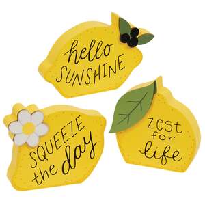 Lemon Sayings Chunky Sitter, 3 Asstd.