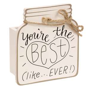 You're the Best Wooden Mason Jar Vase