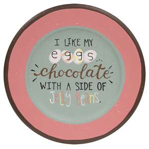 I Like My Eggs Chocolate Plate