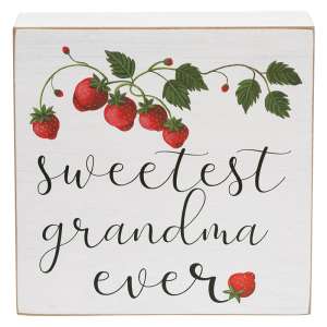 Sweetest Grandma Ever Box Sign #36963