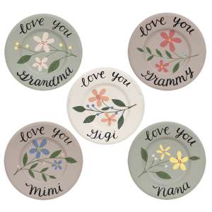 Grandma Love Mini Floral Plate, 5 Asstd. #36991
