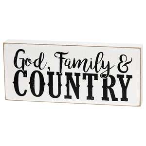 God, Family & Country Block #37030