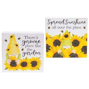 Gnome Place Like the Garden Box Sign, 2 Asstd.