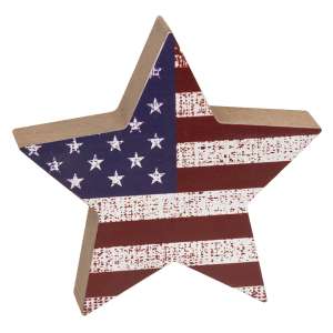 USA Flag Chunky Wooden Star #37044