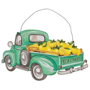 Fresh Lemons Wooden Truck Hanger #37049