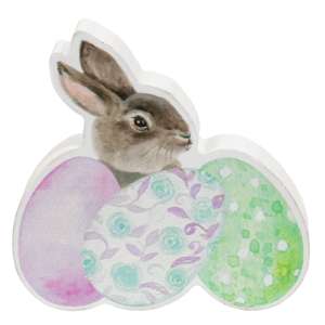 Bunny & Easter Eggs Chunky Sitter #37055