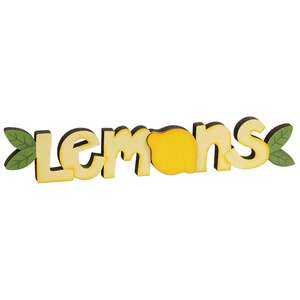 Lemons Wooden Word Cutout Sitter