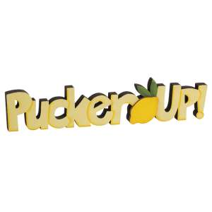 Pucker Up! Wooden Word Cutout Sitter #37073