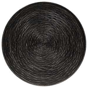 Antiqued Black Woven Look Spiral Plate #37151