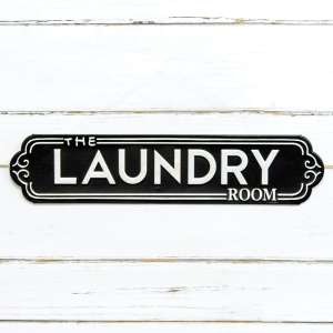 The Laundry Room Black Metal Sign 60451