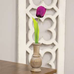 Wooden Tapered Vase, 6.5" 60457