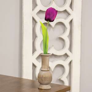 Wooden Tapered Vase, 6.5" 60457;