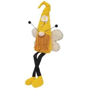 Honey Bee Curly Dangle Leg Gnome
