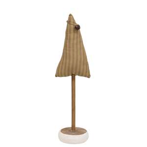 Green Ticking Stripe Tree on Base, 13"