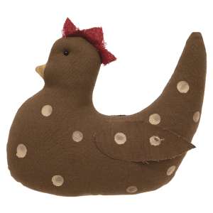 Stuffed Brown & White Polka Dot Chicken #CS38705