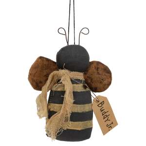 Primitive Stuffed Buddy Jr. Bee Ornament #CS38727