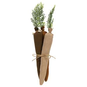 3 Set, Stuffed Earthtone Carrot Trio