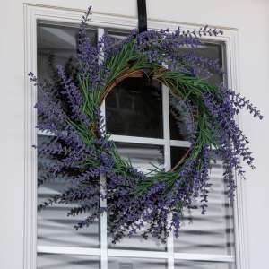 Purple Astilbe & Twig Wreath 18309