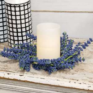 Blue Astilbe Candle Ring, 3.5" 18357