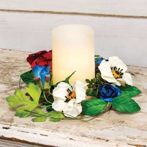 Americana Rose & Poppy Candle Ring 18361