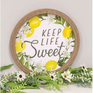 Keep Life Sweet Round Framed Sign 37074
