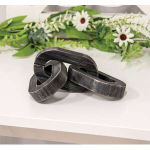 Distressed Black Wooden Chain 37082;
