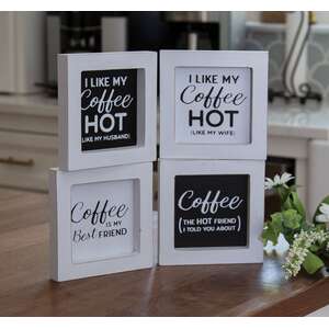 I Like My Coffee Hot Mini Framed Sign, 4 Asstd. 37102