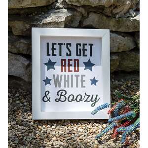 Red White & Boozy Framed Sign 37118;