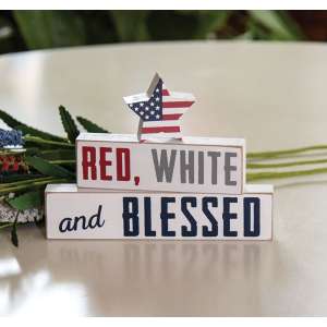 Red, White and Blessed Blocks, 3/Set 37120