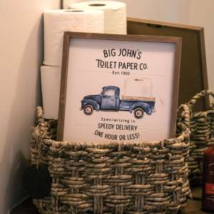 Big John's Toilet Paper Co. Framed Sign 37137