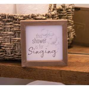 This Shower Is For Singing Framed Sign 37140