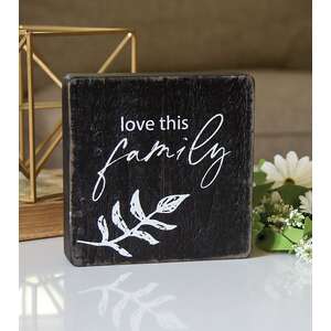 Love This Family Black Wooden Sign 65305;