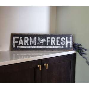 Farm Fresh Black Distressed Metal Sign 65315;