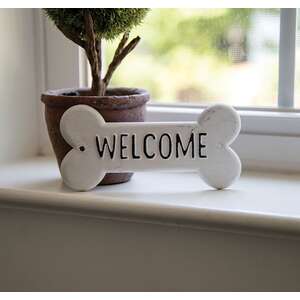 Dog Bone Welcome Metal Sign 65318Dog Bone Welcome Metal Sign 65318