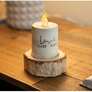 Resin Birch Pillar Candle Holder 65328