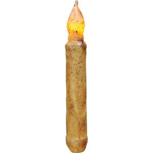 Burnt Ivory Taper Candle - 6"